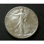 USA 1/2 Dollar 1947 Liberty ezüst