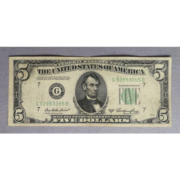 USA 5 Dollars 1950 F