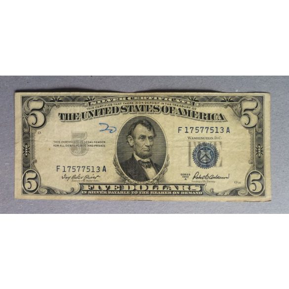 USA 5 Dollars 1953 F