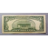 USA 5 Dollars 1953 F
