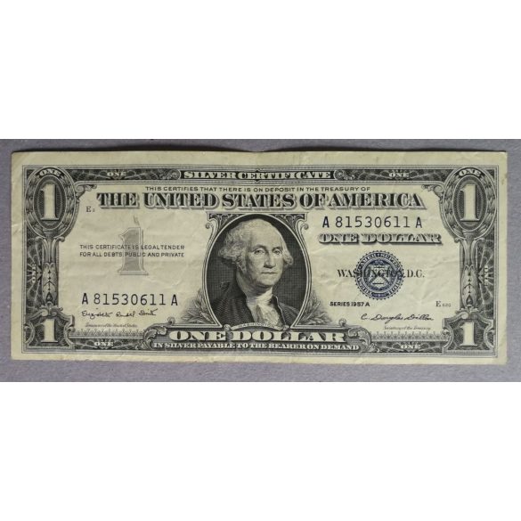 USA 1 Dollar silver certificate 1957 F+