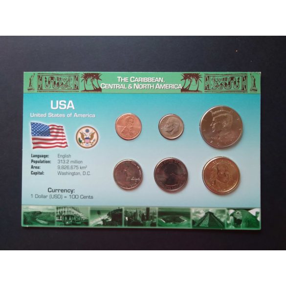 USA circulation coin series 6 values ​​2005-2013 in blister