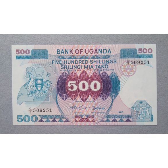 Uganda 500 Shillings 1986 UNC