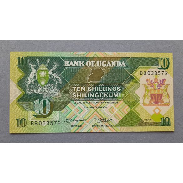 Uganda 10 Shillings 1987 UNC