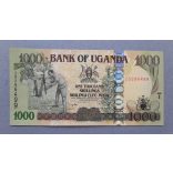 Uganda 1000 Shillings 2009 aUNC Replacement Z