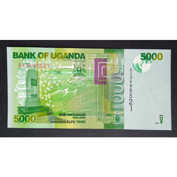 Uganda 5000 Shillings 2017 UNC 