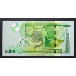 Uganda 5000 Shillings 2017 UNC 