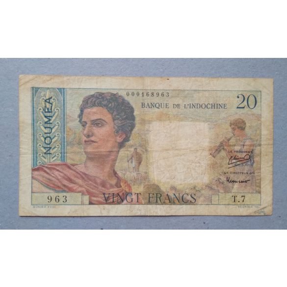 New Caledonia 20 Francs 1951 F