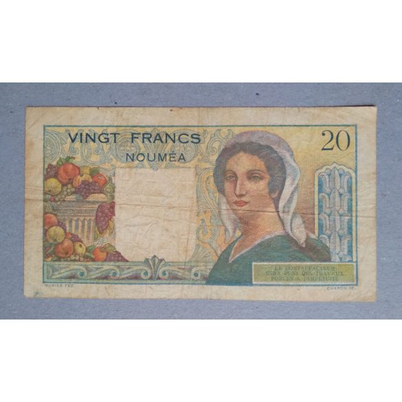 New Caledonia 20 Francs 1951 F