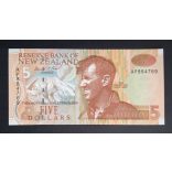 New Zealand 5 Dollar 1992 Unc