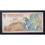 New Zealand 5 Dollar 1992 Unc