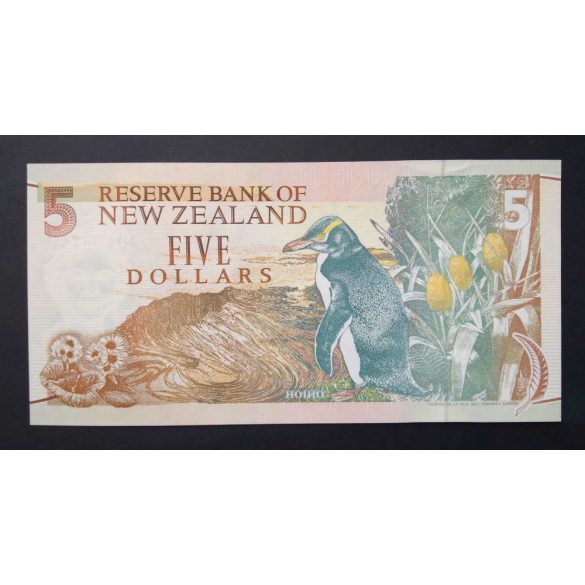New Zealand 5 Dollar 1992 Unc