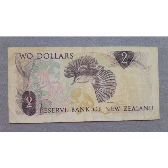 New Zealand 2 Dollars 1975 F