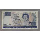 New Zealand 10 Dollars 1985 XF