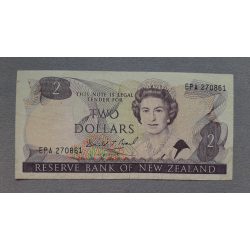 New Zealand 2 Dollars 1989 F