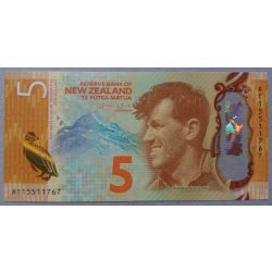 New Zealand 5 Dollars 2015 UNC