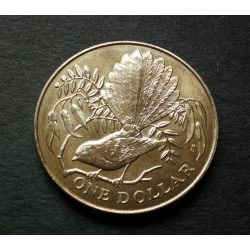   Új-Zéland 1 Dollar 1980 réz-nikkel UNC, "FANTAIL BIRD" legyezőfarkú madár emlékérme