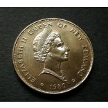 New Zealand 1 Dollar 1980 Copper-Nickel UNC,  "FANTAIL BIRD" commemorative coin