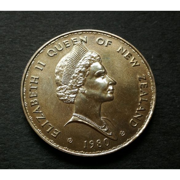 New Zealand 1 Dollar 1980 Copper-Nickel UNC,  "FANTAIL BIRD" commemorative coin