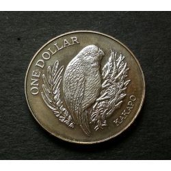   Új-Zéland 1 Dollar 1986 réz-nikkel UNC, "Kakapo" bagolypapagáj emlékérme