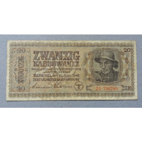 Ukraine 20 Karbowanez 1942 F