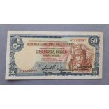 Uruguay 50 Pesos 1939 VF+