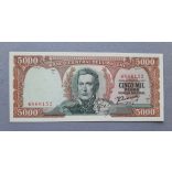 Uruguay 5000 Pesos 1967 UNC