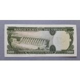 Uruguay 500 Pesos with 0,50 Pesos overprint 1967/75 UNC