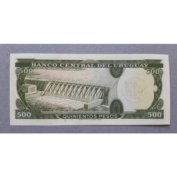 Uruguay 500 Pesos with 0,50 Pesos overprint 1967/75 UNC