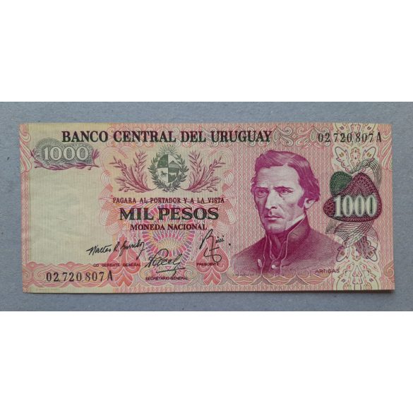 Uruguay 1000 Pesos 1974 aUNC+