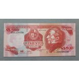 Uruguay 500 Pesos 1991 UNC
