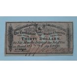 Usa Confederate States 30 Dollars 1861 XF