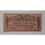 Usa Confederate States 30 Dollars 1861 aUNC