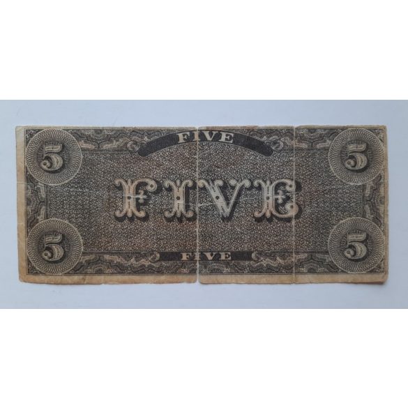 Usa Confederate States 5 Dollars 1861 VG counterfeit