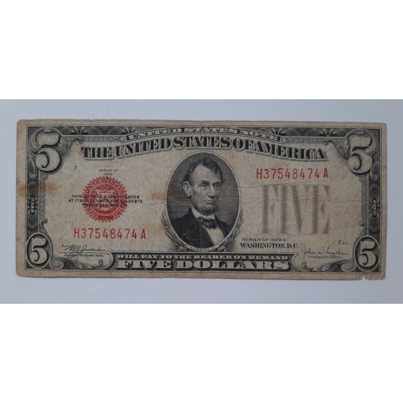 Usa 5 Dollars 1928 VG