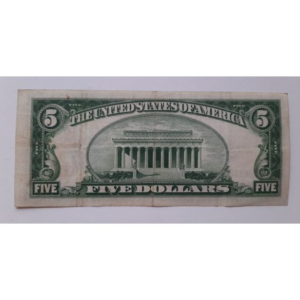 Usa 5 Dollars 1934 VF Silver Cerificate