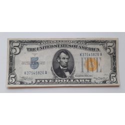 Usa North Africa 5 Dollars 1934 VF Silver Cerificate