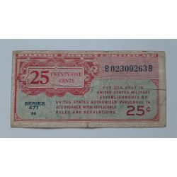 Usa 25 Cent 1947 Military Payment Certificate F