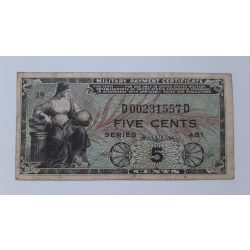 Usa 5 Cents 1951 Military Payment Certificate F+