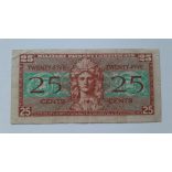 Usa 25 Cents 1954 Military Payment Certificate F+