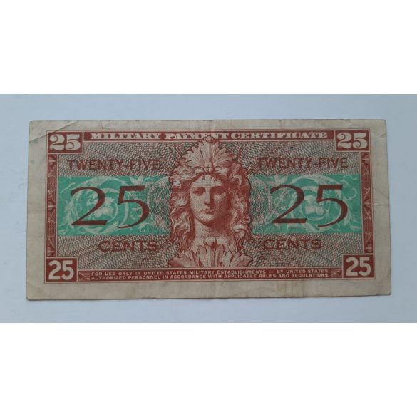 Usa 25 Cents 1954 Military Payment Certificate F+