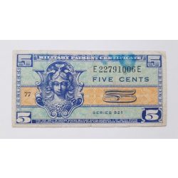 Usa 5 Cents 1954 Military Payment Certificate F