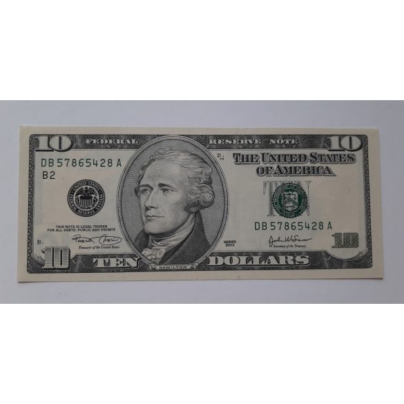 Usa 10 Dollars 2003 aUNC+