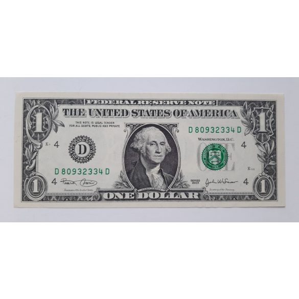 Usa 1 Dollars 2003 aUNC