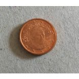 Vatikán 1 Euro Cent 2012 Benedek aUNC+