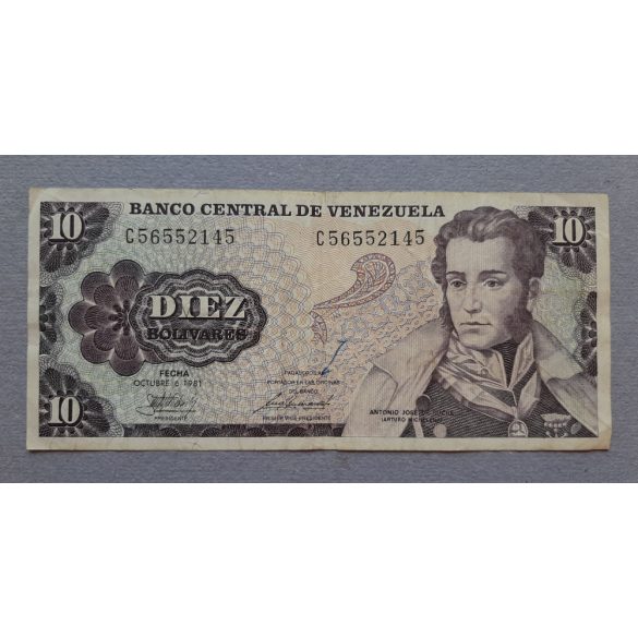 Venezuela 10 Bolivares 1981 F