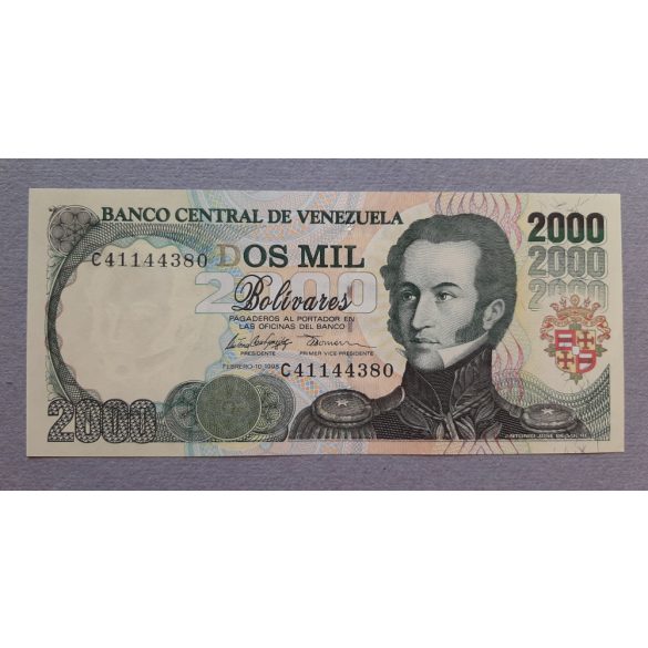 Venezuela 2000 Bolivares 1998 aUNC+