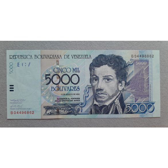 Venezuela 5000 Bolivares 2002 AUNC