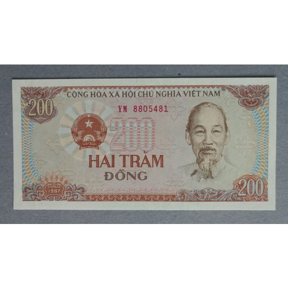 Vietnám 200 Dong 1987 UNC