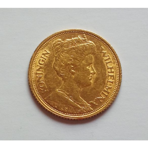 Netherlands Wilhelmina 5 Gulden 1912 3.36 g gold